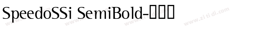 SpeedoSSi SemiBold字体转换